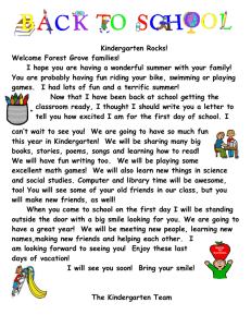 Kindergarten Rocks! Welcome Forest Grove families!