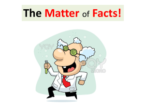 The Matter Facts! of