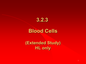 3.2.3 Blood Cells (Extended Study) HL only