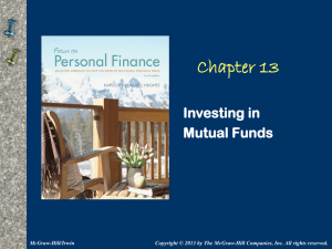 Chapter 13 Investing in Mutual Funds