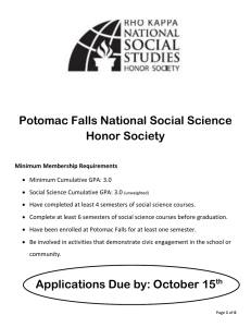Potomac Falls National Social Science Honor Society