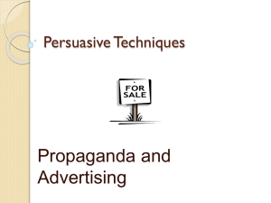 Propaganda and Advertising Persuasive Techniques
