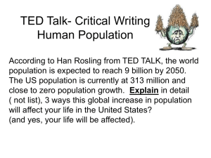 TED Talk- Critical Writing Human Population