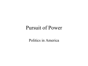 Pursuit of Power Politics in America