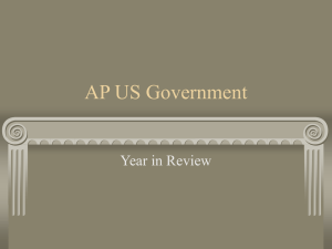 AP US Government Year in Review
