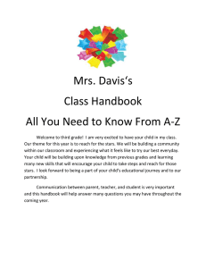 Mrs. Davis‘s Class Handbook All You Need to Know From A-Z