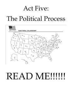 READ ME!!!!!! Act Five: The Political Process