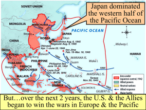 When the U.S. entered WW2 in late 1941, Japan dominated Germany controlled