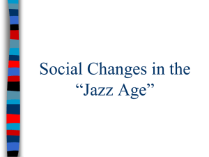 Social Changes in the “Jazz Age”