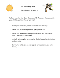 We have been learning about the season fall. These are... your child should know for our unit test!