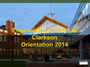 Engineering Studies at Clarkson Orientation 2014