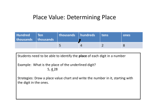 , Place Value: Determining Place