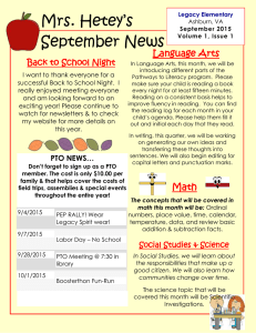 Mrs. Hetey’s September News  Language Arts