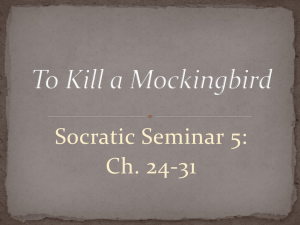 Socratic Seminar 5: Ch. 24-31