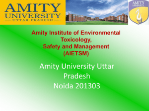 Amity University Uttar Pradesh Noida 201303 Amity Institute of Environmental
