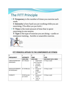 FITT PRINCIPLE APPLIED TO THE COMPONENTS OF FITNESS F I