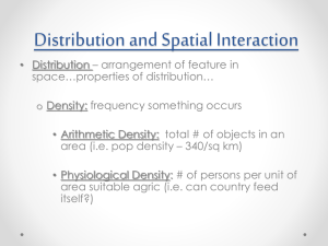 Distribution and Spatial Interaction