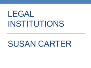 LEGAL INSTITUTIONS SUSAN CARTER