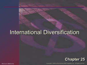 International Diversification Chapter 25 McGraw-Hill/Irwin
