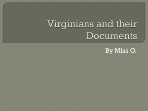 Virginians and Important Documents