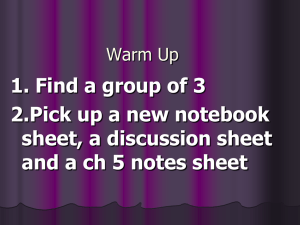 1. Find a group of 3 2.Pick up a new notebook