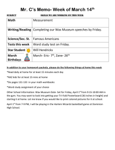 Mr. C’s Memo- Week of March 14  Math Writing/Reading