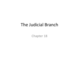 The Judicial Branch Chapter 18