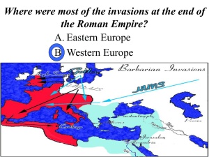 A. Eastern Europe B. Western Europe the Roman Empire?