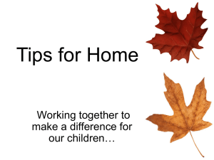 Tips for Home Working together to make a difference for our children…