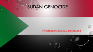 SUDAN GENOCIDE BY JORDAN HINSON &amp; BRANDON ROMERO