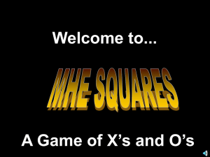 Welcome to... A Game of X’s and O’s