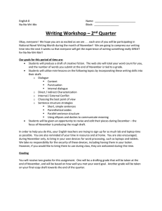 Writing Workshop – 2 Quarter nd
