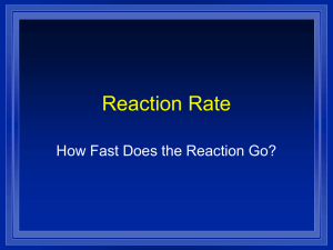 Reaction Rate How Fast Does the Reaction Go?