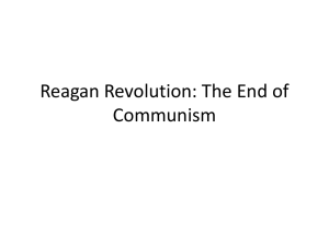 Reagan Revolution: The End of Communism