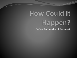 What Led to the Holocaust?