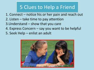 5 Clues to Help a Friend