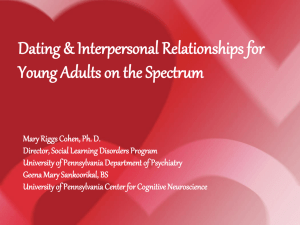 Dating &amp; Interpersonal Relationships for Young Adults on the Spectrum
