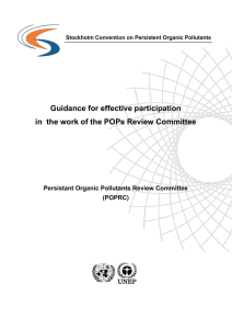 Guidance for effective participation Persistant Organic Pollutants Review Committee