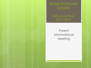 Iredell-Statesville Schools AIG Local Plan 2014-2015