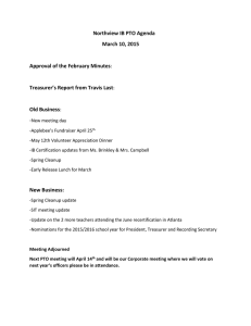 Northview IB PTO Agenda March 10, 2015  -