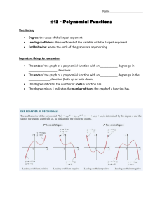 #13 - Polynomial Functions