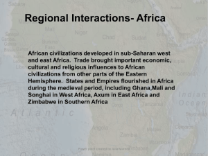 Regional Interactions- Africa