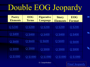 Double EOG Jeopardy