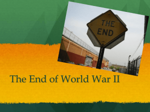 The End of World War II