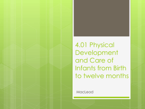 4.01 Physical Development and Care of Infants from Birth