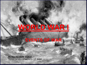 WORLD WAR I EVENTS OF WAR INTRO REVIEW VIDEO TECH DEVELOPMENTS OF WAR