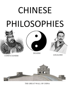 CHINESE PHILOSOPHIES  DOAISM
