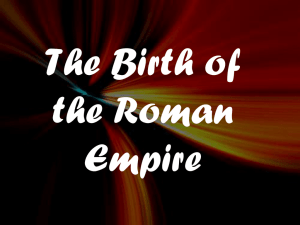 The Birth of the Roman Empire
