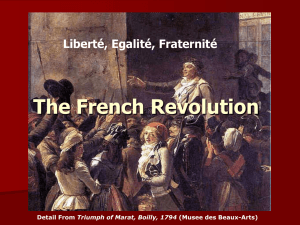 The French Revolution Liberté, Egalité, Fraternité Triumph of Marat, Boilly, 1794