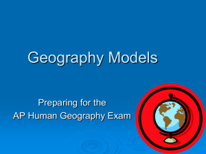 Geography Models Preparing for the AP Human Geography Exam